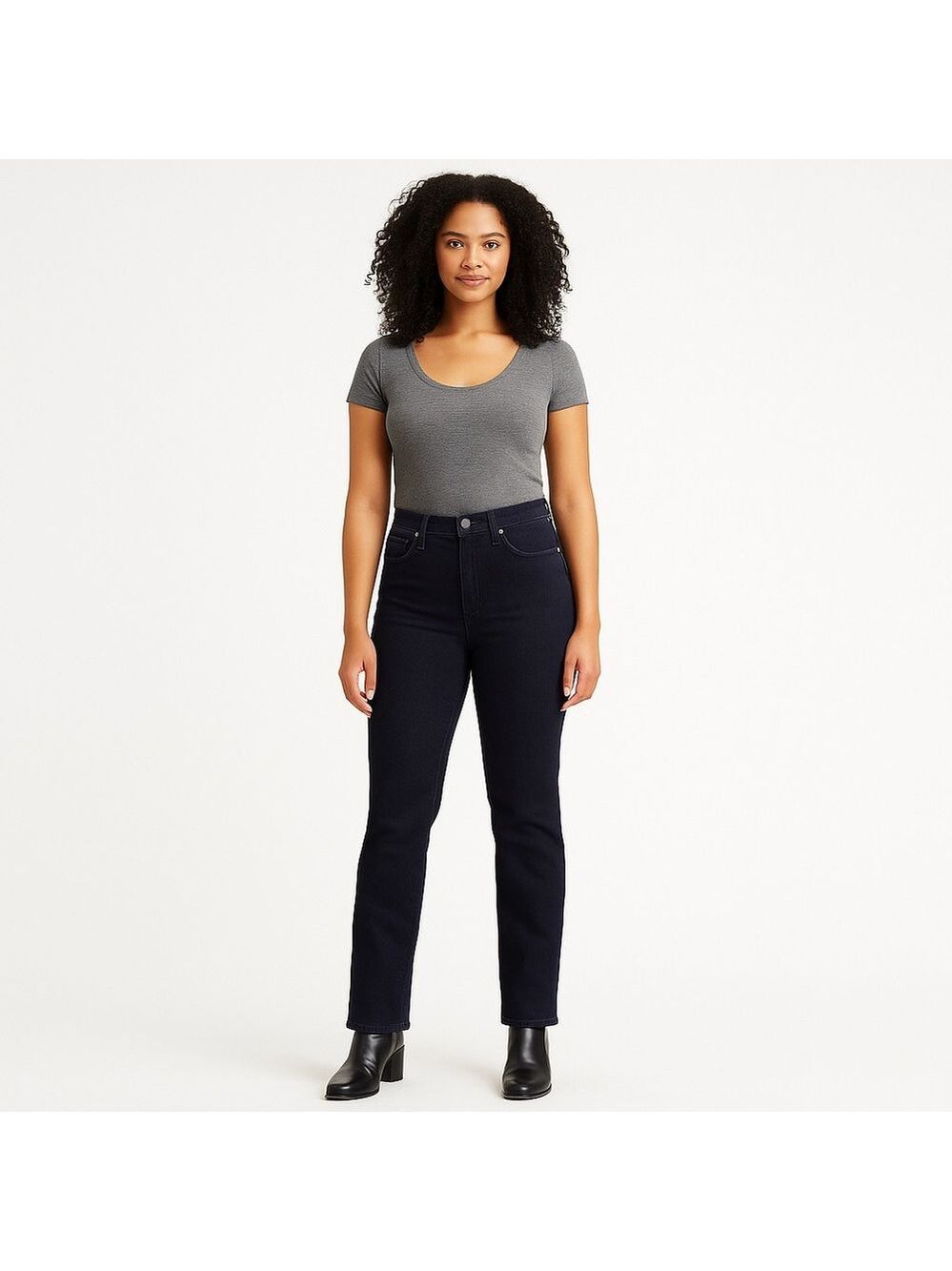 Levi’s Bold curve siz 26/32 black high rise straight lightweight stretch classic